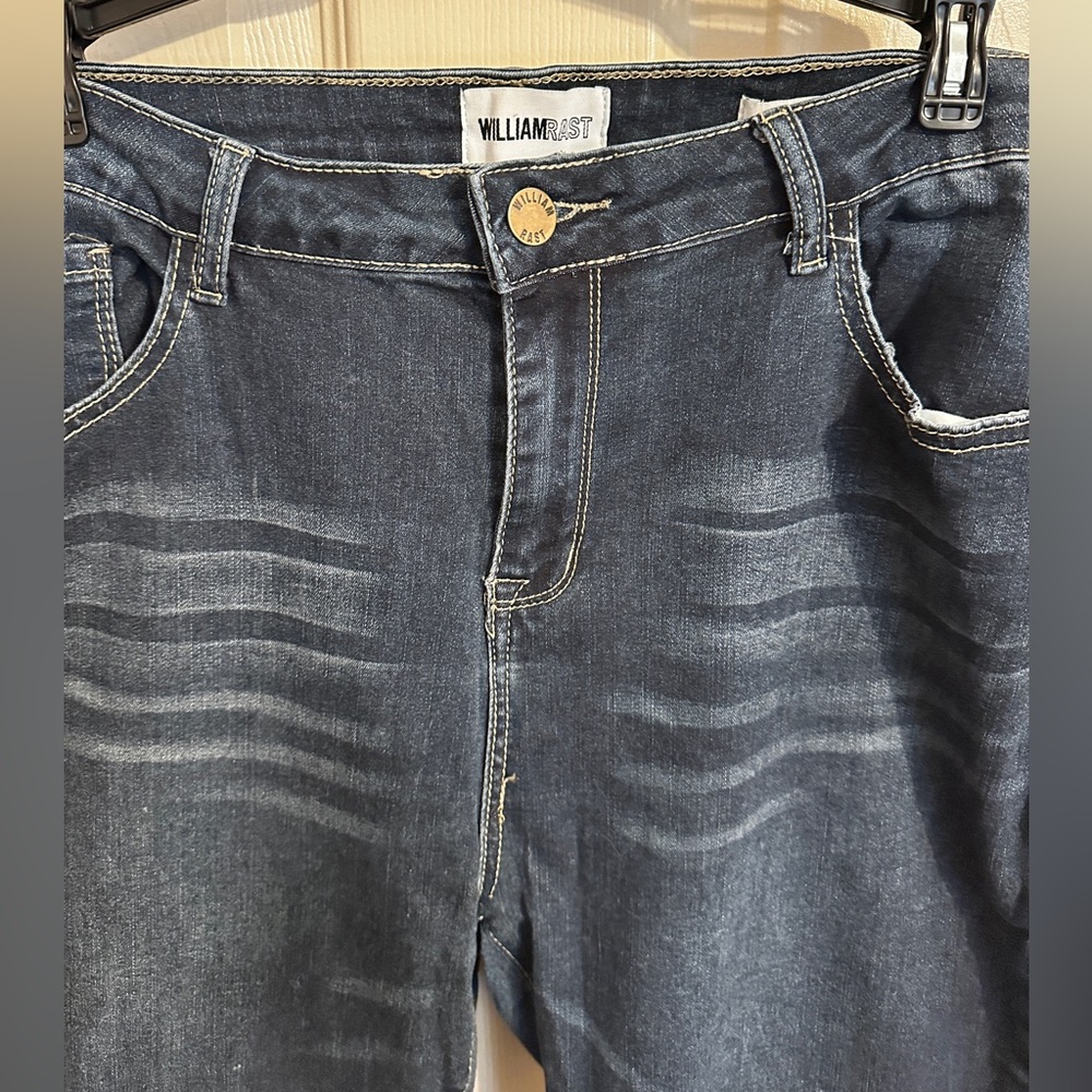 William Rast Sculpted High Rise Skinny Jean w Faded Wash, Dark Blue, Sz 30 - Picture 3 of 7